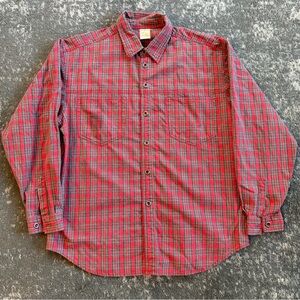 Vintage 90s Women’s Bonjour Red Plaid Shirt